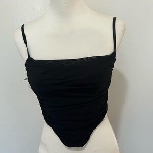 Elegant Black Women's Crop Top